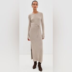 Splendid Georgie Sweater Dress in Light Cedar Heather
